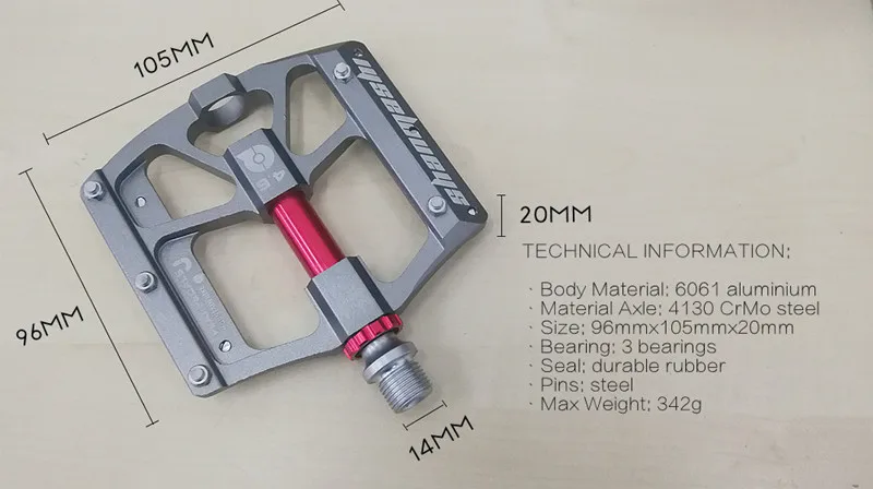 Новые 3 подшипники горный велосипед Педальная Платформа велосипед плоский сплав DH BXM педали 9/1" педали Нескользящие сплав Плоские Педали