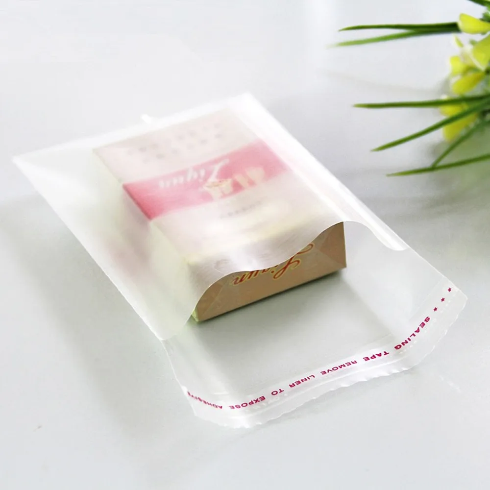 200 шт/партия матовый прозрачный самоклеющийся пластиковый упаковочный пакет продуктовые вечерние подарочные пакеты для хранения одежды разное ремесло полиэтиленовый пакет