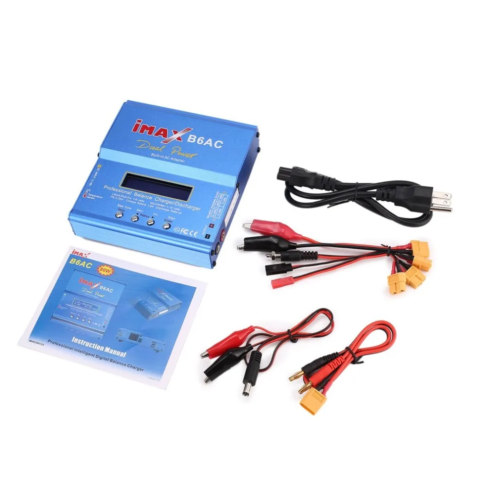 IMAX B6AC 80 Вт 6A Lipo NiMh Li-Ion Ni-Cd AC/DC RC зарядное устройство 10 Dis для радиоуправляемого