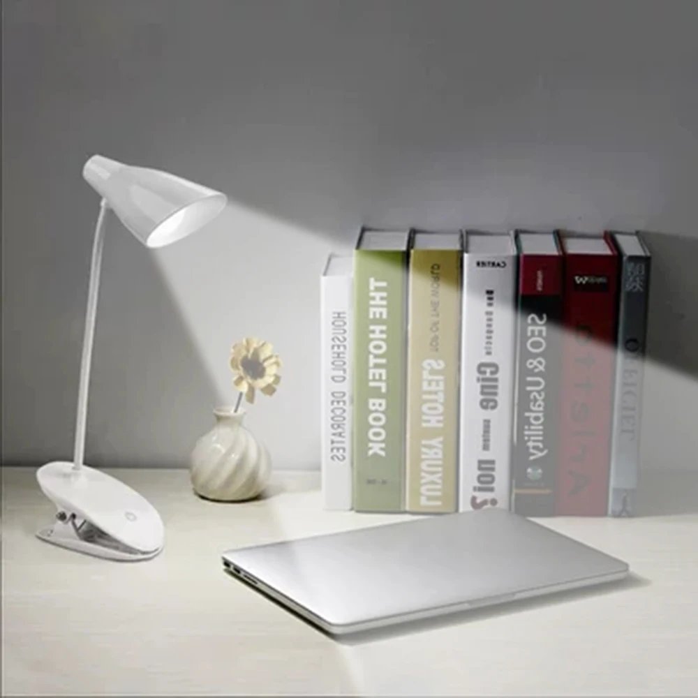 Touch Switch Clip Led Desk Lamp Modern 3 Levels Dimming Usb Plug