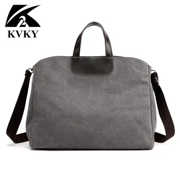 

KVKY Canvas Women Bag Simple Style Fashion Lady Lazy Pillow Bags Vintage School Shoulder Messenger Bag Business Laptop Hand Bag