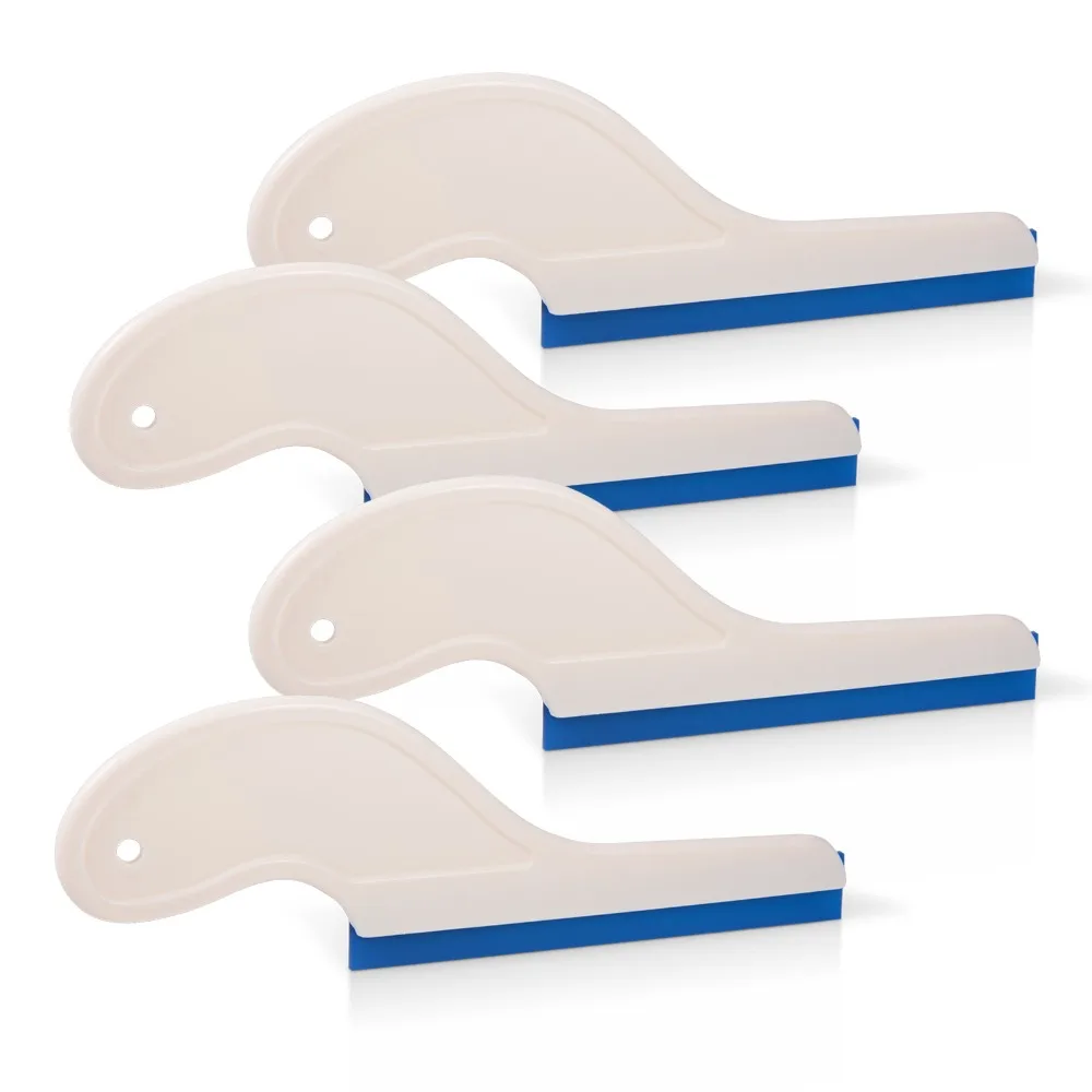 EHDIS 4pcs Water Wiper Car Cleaner Rubber Scraper Vinyl Squeegee Carbon