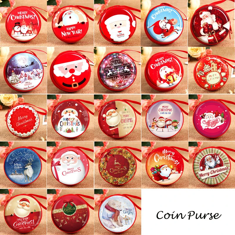 

Christmas gift coin purse plush toys creative cartoon children's toy Santa Claus wallet window pendant
