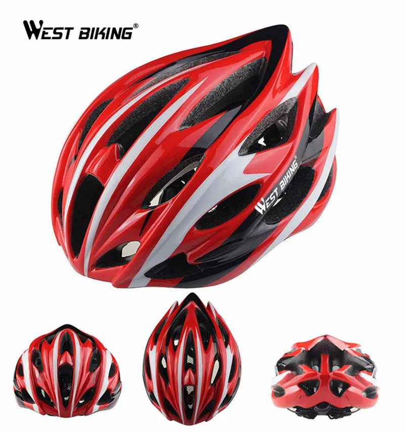 

WEST BIKING Cycling Helmet 24 Air Vents Road/Racing MTB Bike Adult Starlet Wave Bicycle Foray PVC Cycle Helmets One Size 56-61cm