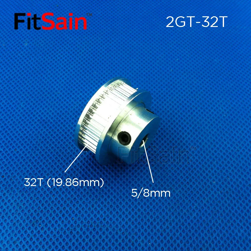 FitSain-2GT 16 32 48 зубьев из алюминиевого сплава pulley1: 2 1:3 1:1. 5 центральное отверстие 5 мм 8 мм Передаточное отношение привод синхронного колеса