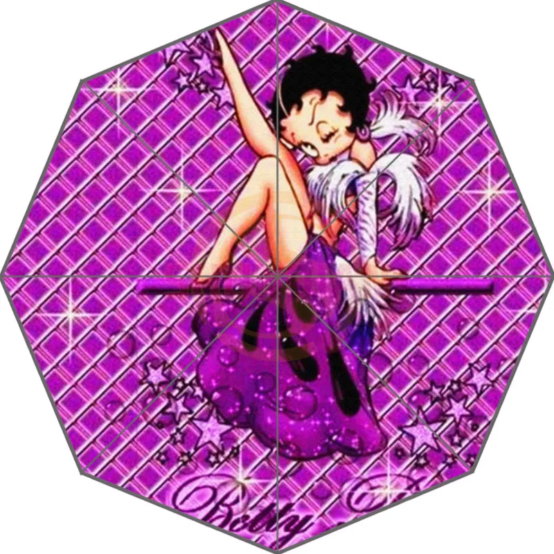 Горячая распродажа! универсальный дизайн, модный складной зонт для взрослых с персонажами из мультфильмов Betty Boop, хороший подарок! U30-63