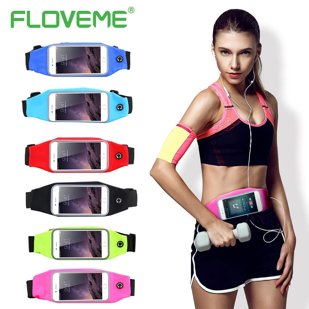 

FLOVEME 5.5 Sport Waist i6 i6S i7 Plus Phone Case For iPhone 6 6S Plus 7 Universal Pouch Bags For iPhone7 iPhone6 iPhone6S Plus