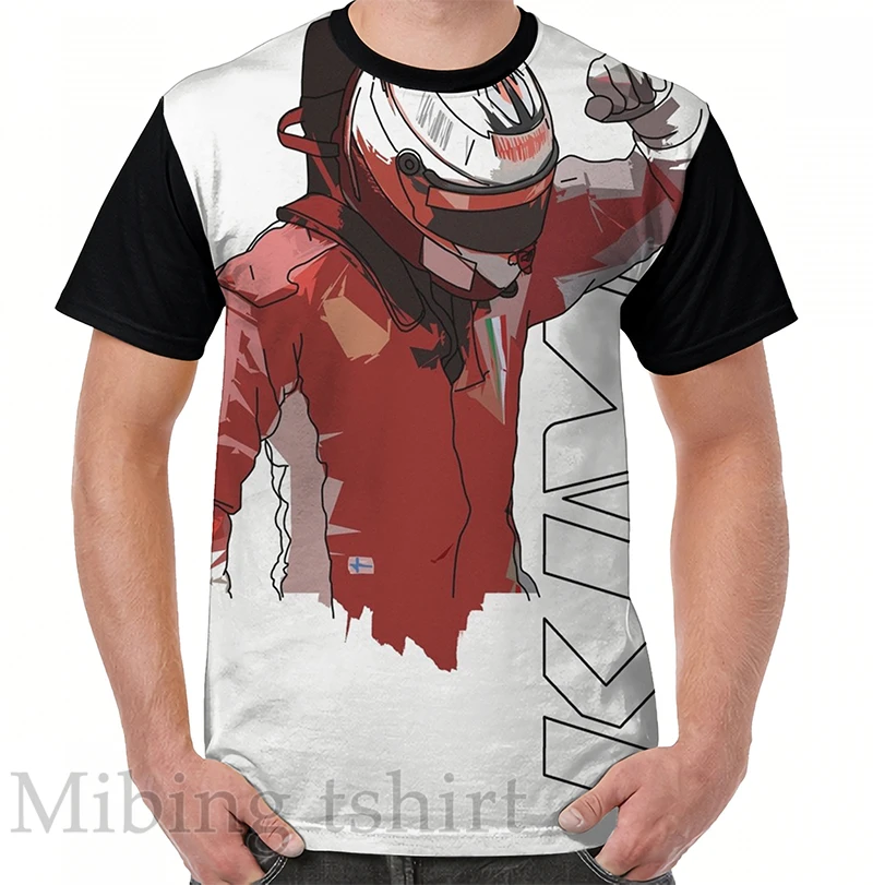 

Funny print men t shirt women Tops tee Kimi Raikkonen (WDC 2007) Graphic T-Shirt O-neck Short Sleeve Casual tshirts