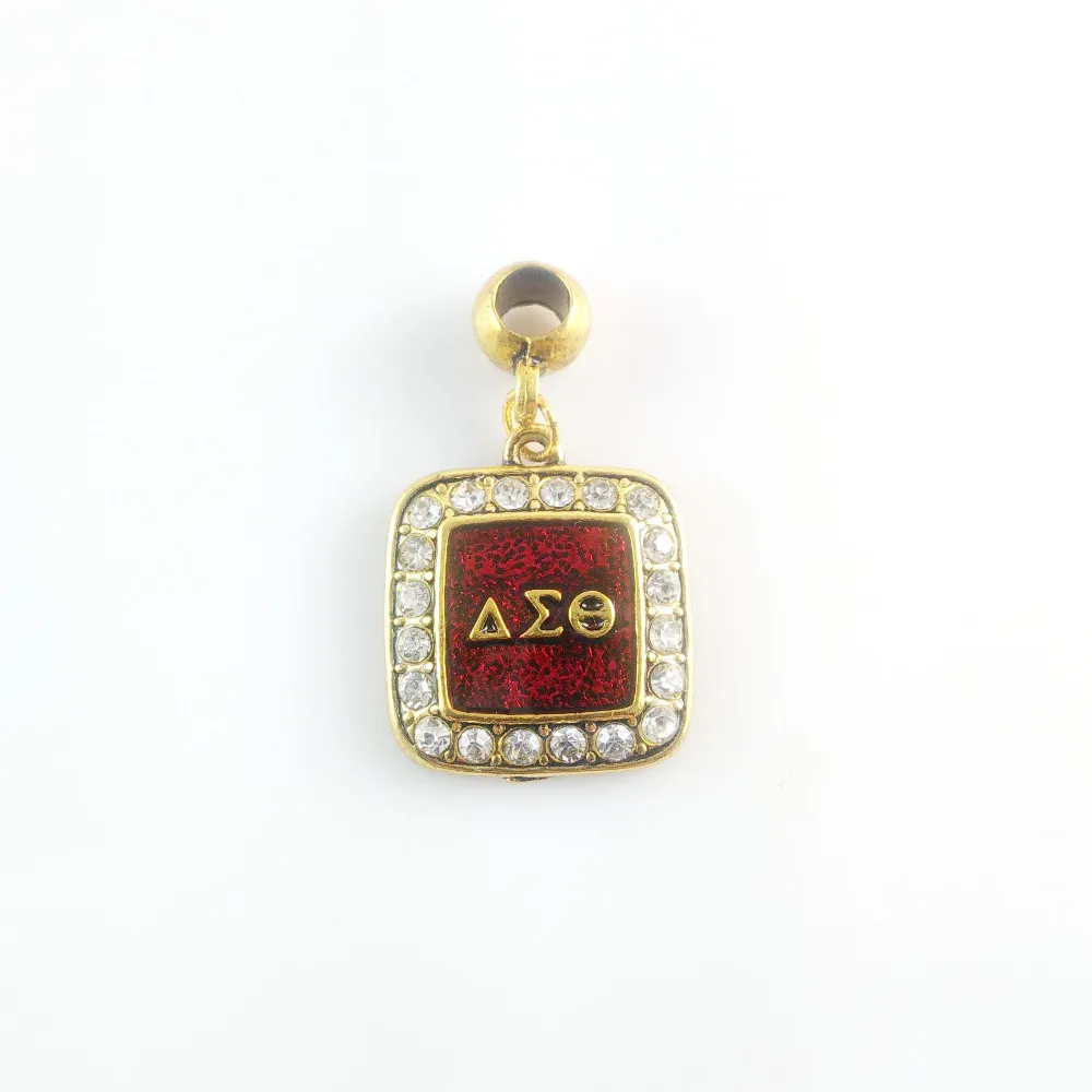 

SORORITY GREEK Delta Sigma Theta DST enamel charm with lobster clasper 5pcs 1 lot