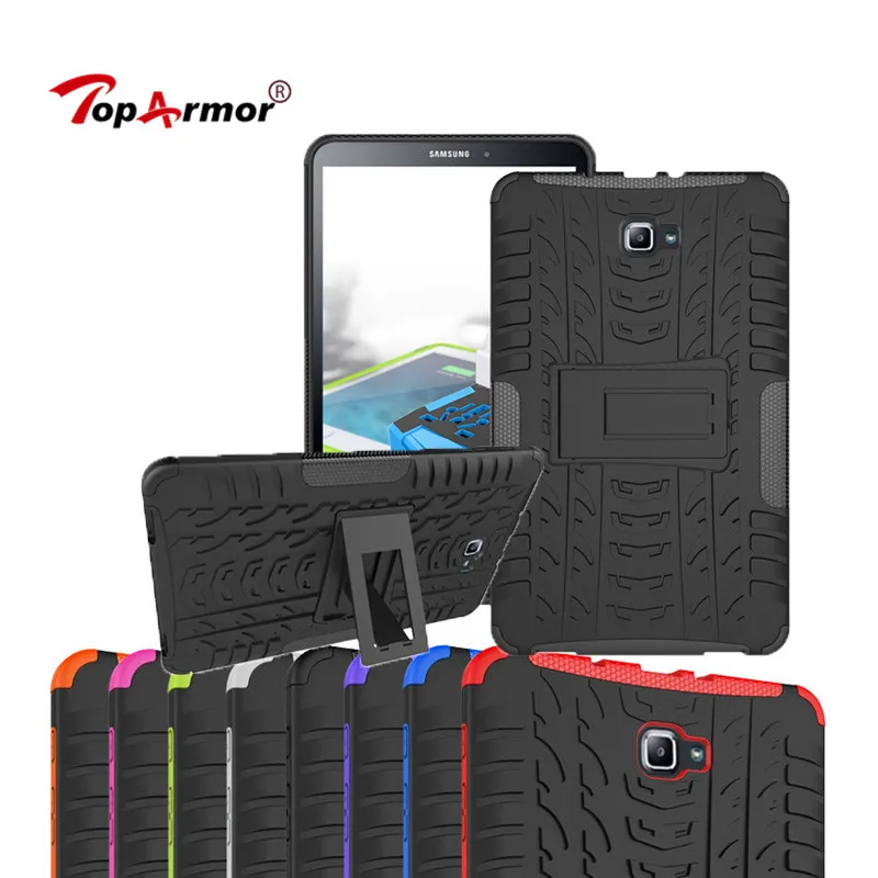 

Heavy Duty PC+TPU Shock Proof Armor Hard Case For Samsung Galaxy Tab A 10.1 (2016) T580 T585 (Not P580) Stent Tablet Case Coque