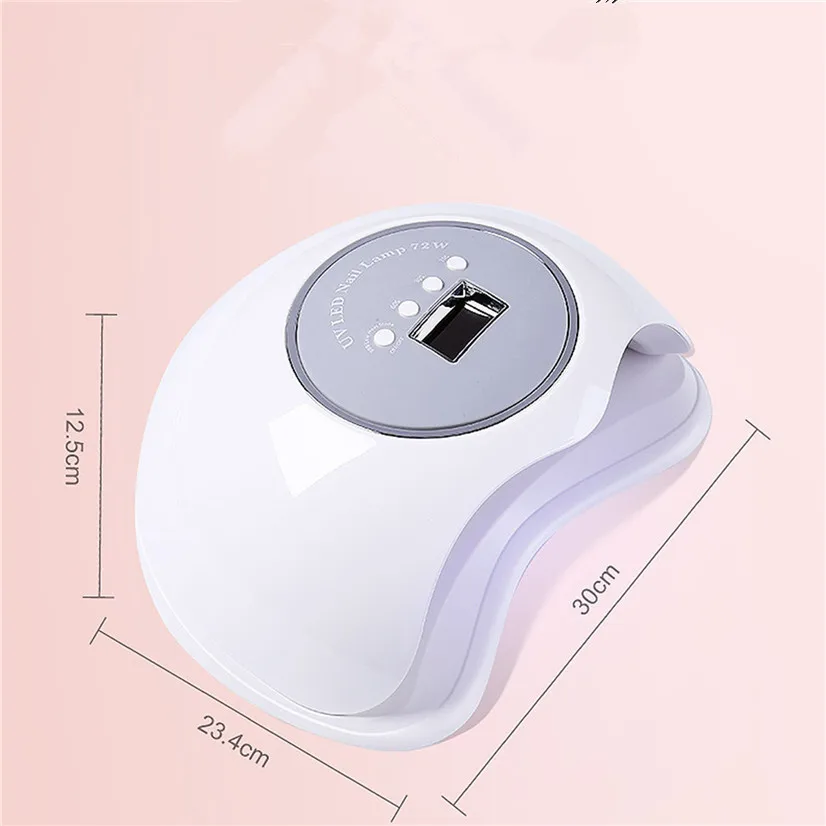 Conduziu a Lâmpada Secador do Unha com Sensor Ferramentas da Arte do Unha Lâmpada - 72 Infravermelho Profissional Elétrica Manicure Gel Levou Polonês uv 80 w 18 High Quality Beleza e saúde