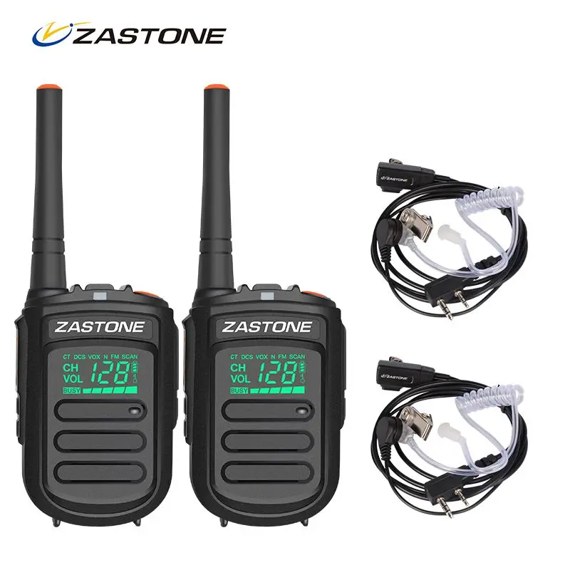 2 шт Zastone Mini9 портативная мини рация UHF 400-480MHz Любительская радиодвухсторонняя рация 128 каналов рация - Цвет: radio two headset