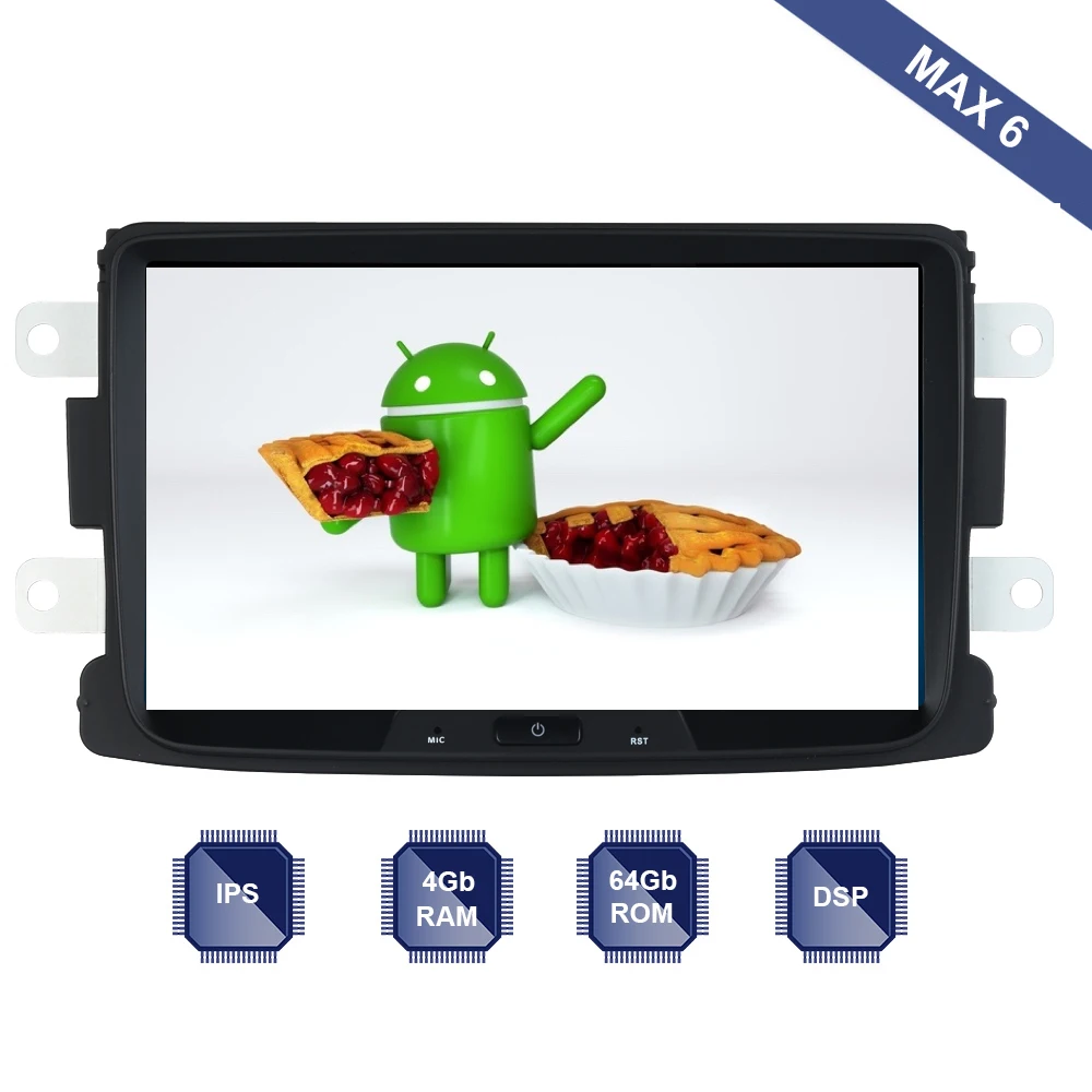 Автомагнитола 2 Din на Android 9 0 с GPS навигацией для Renault Duster Dacia Sandero Captur Lada Xray Logan PX6 DSP | Мультимедиаплеер для авто -33005421397
