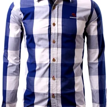 Европейский размер мужская клетчатая рубашка хлопок мужские рубашки в клетку с длинными рукавами Повседневная одежда m-xxl высокое качество