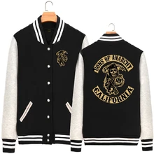 2016 new winter SOA Sons of annrcy chaos son thickened baseball shirt cardigan men and women