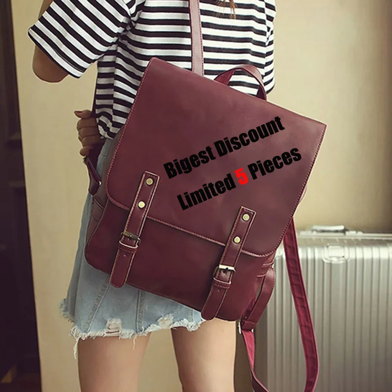 WIKILEAKS Spanish 2016 New 3 Color PU Leather Backpacks For Girl