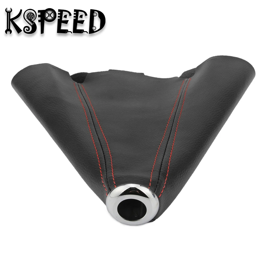 Universal Leather Look Red Stitch Shifter Boot Cover AT JDM Shift Knob