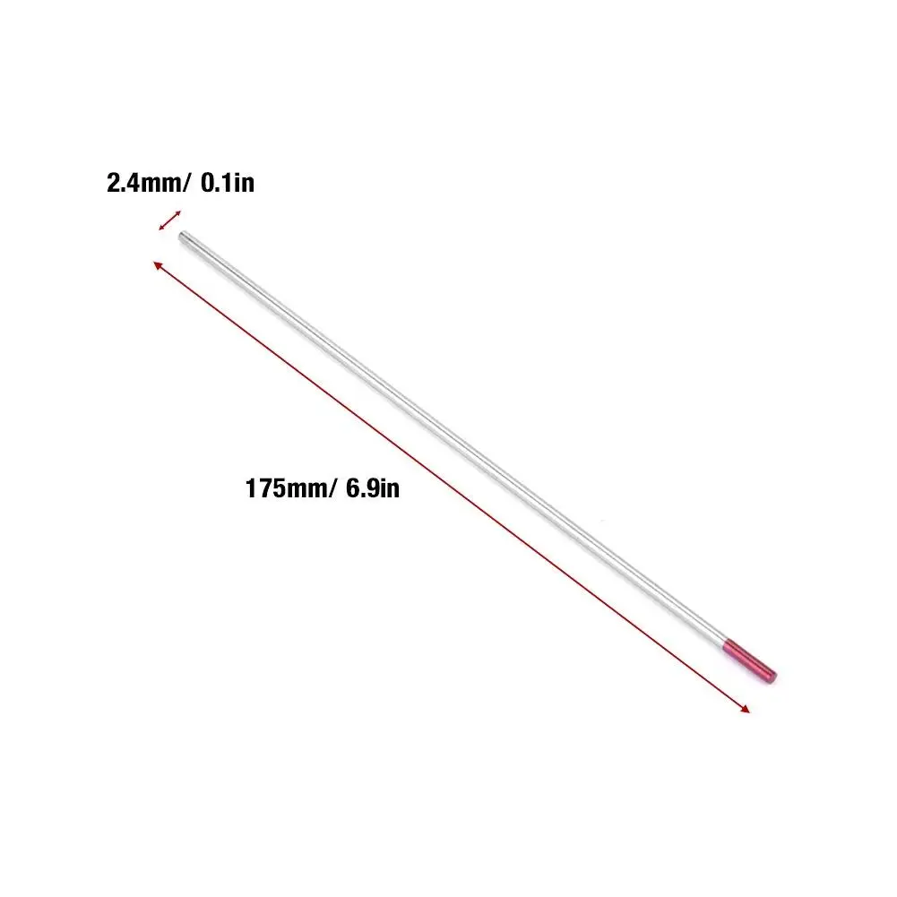 Сварочные композитные вольфрамовые электроды Tig 2,4*175 мм/150 мм(WES фиолетовый) 10-Pack вольфрамовый электрод 10 шт