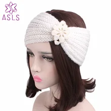 Горячая Распродажа Новая модная зимняя повязка на голову с бусинами зимняя теплая повязка на ухо элегантная повязка на голову для