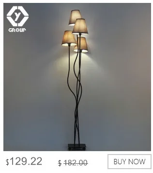 OYGROUP 5 Heads Fashion Floor Lamp with Brown E14 Lampshade Elegant Branch Lampstand Floor Lighting for Home Hotel Bar Office