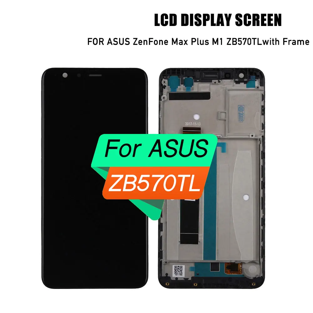 

PrepairP LCD screen for ASUS ZenFone Max Plus M1 ZB570TL lcd display touch screen frame for ZB570TL lcd digitizer screen frame