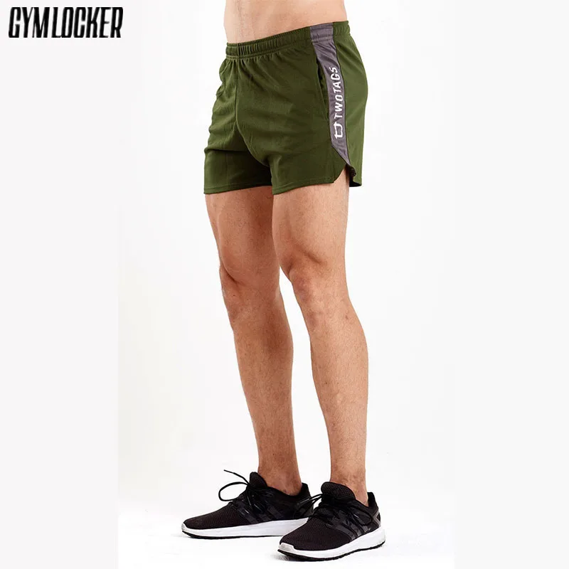 Мужские спортивные штаны GYMLOCKER с принтом хлопковые шорты для бодибилдинга