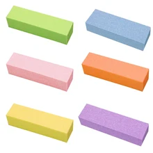 Креативный тофу блок полированные полоски на всех сторонах полированный пилка для ногтей 6 цветов хорошее качество износостойкая маникюрная мельница
