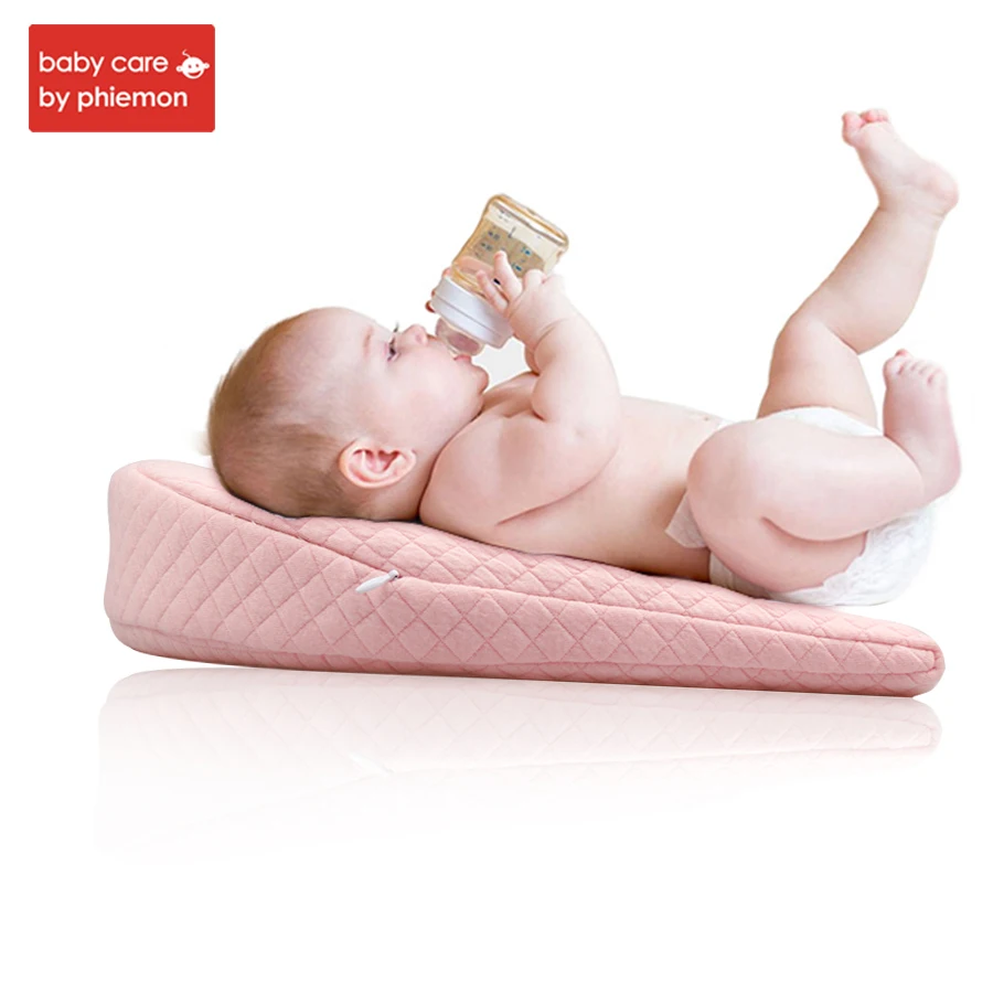 

Newborn Anti-Spit Milk Wedge Pillow Infant Reflux Reducer Anti-rollover Side Pillow Sleeping Memory Foam Nursing Positioner