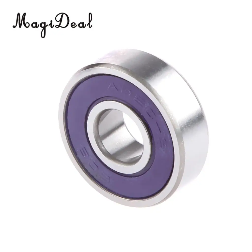 MagiDeal 10 Pieces Baby Scooter Skateboard Bearings ABEC 9 Speed Bearings Steel Purple 2.1cm