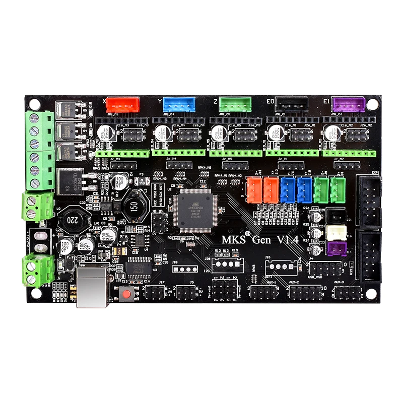 3D-принтеры MKS Gen V1.4 Управление доска Поддержка TMC2130 V1.1 SPI TMC2208 A4988 DRV8825 драйвер для RepRap Рампы 1,4 Мега 2560 R3