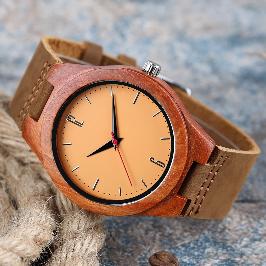 Nature Sandalwood Watches Creative Novel Bamboo Fashion Mens Women Sport Quartz Wrist Watch Analog Genuine Leather Band Strap 2018 (15)