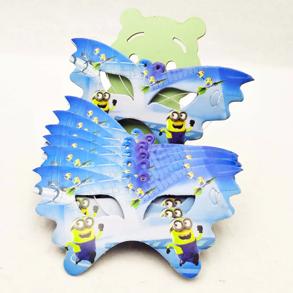 

10pcs/set Minions Mask Christmas Halloween Party Supplies Happy Birthday Party Decoration For Kid Party Wholesale supplies favor