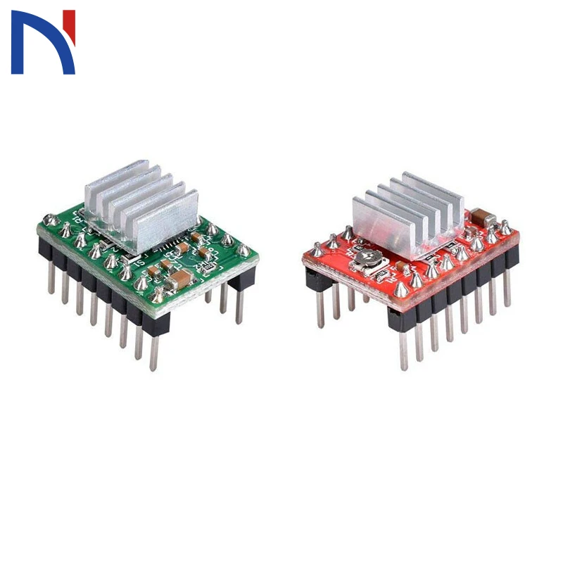 

Stepper Motor Driver A4988 Reprap Stepper Driver Green Red Module with Heatsink For 3D Printer Parts Ramps 1.4 Reprap Board