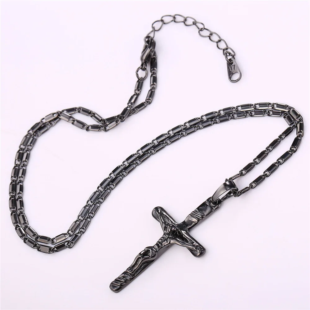 Женское и мужское ожерелье с подвеской крестом|christ pendant|cross silver chainnecklace necklace |