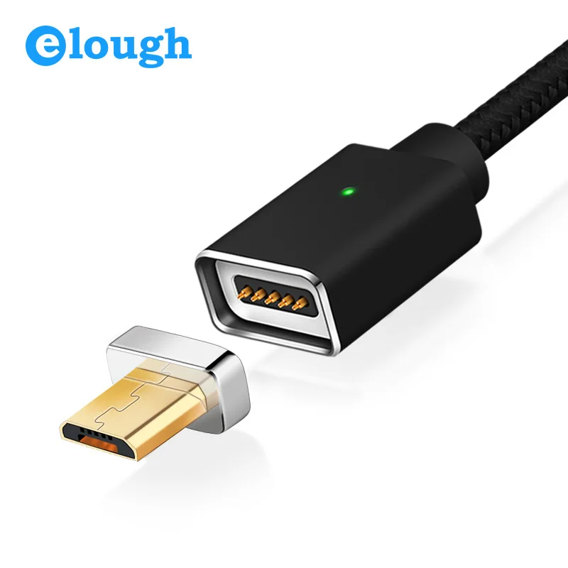 

Elough E06 Micro USB Magnetic Cable For Huawei Android Mobile Phone Charge New Nylon Braided Microusb Magnet Charger Cable Wire