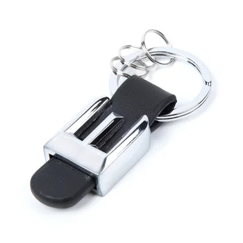 

3D Metal Car Keyring Leather Strap Keychain For Mercedes-Benz Decoration Parts