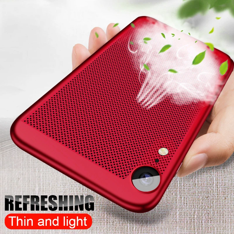 

Luxury Slim Heat Dissipation Phone Case For iPhone XS MAX XR XS X 8 7 6 6S Plus 5 5S SE Cover Cool Matte Hard PC Back Cover Capa