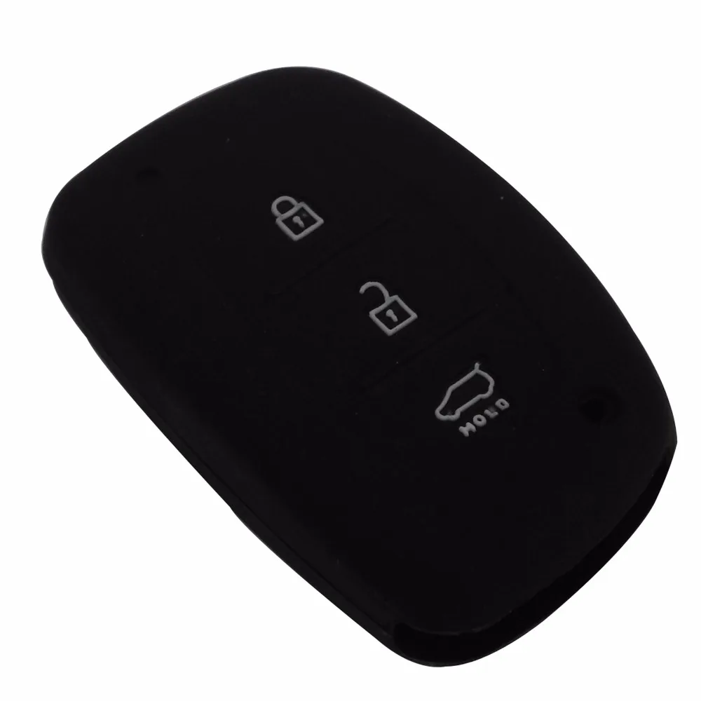 

3 Button Silicone Key Cover For Hyundai IX25 I30 HB20 i30 ix35 Mistra Verna Solaris Sonata Santafe IX45 Smart Fob Case