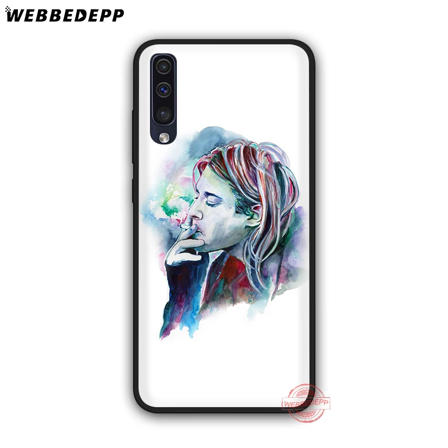 WEBBEDEPP Nirvana Kurt Cobain мягкий чехол для телефона для samsung A50s A40s A30s A20s A10s A60 A70 M10 M20 M30 M40 чехол s