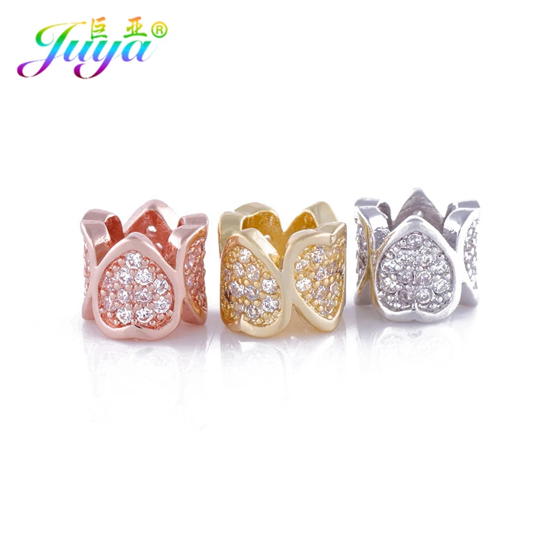 

Dropshipping 7mm Metal Spacer Beads Micro Pave Zircon Berloques Flower Heart Beads For Women Beadwork Beads Jewelry Making
