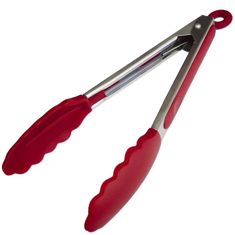 Stainless Steel BBQ Tongs Non stick Salad Bread Clamp Kitchen Meat Food