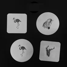 4 шт. подставки для напитков из нержавеющей стали, металлический нескользящий термос с фламинго, подстаканники, держатель, кружки для кофе с животными, круглые подушечки, декор для бара