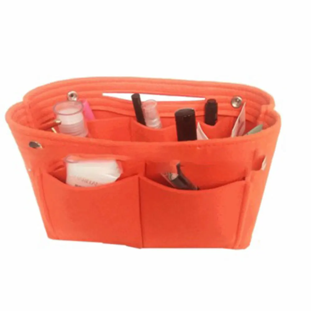Best Women Portable Useful Bag Insert Bag MultiPocket Felt Handbag Easy Storage Durable Foldabled Organizer Bag