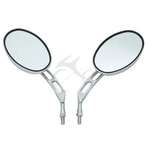 

Motorcycle Chrome Side Rear View Mirrors For Honda Suzuki Kawasaki Chopper New