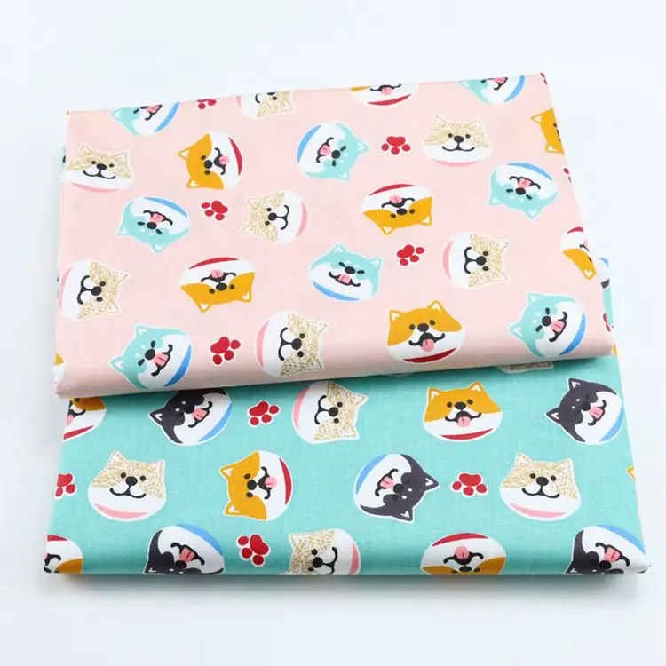 

1PC 50x80/50x160cm Cute Printed Twill Cotton Fabric Patchwork Cloth for DIY Sewing Quilting Fat Quarters Fabric For Baby
