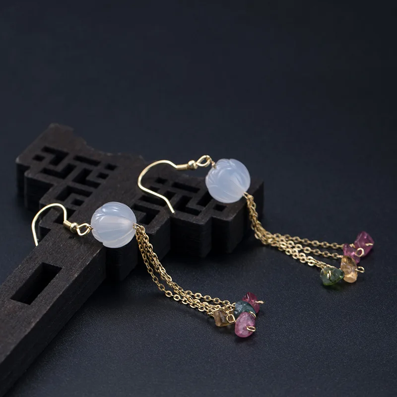 Серьги с кисточками lotus Золотые серьги ethinc. женские 100% стерлингового серебра 925