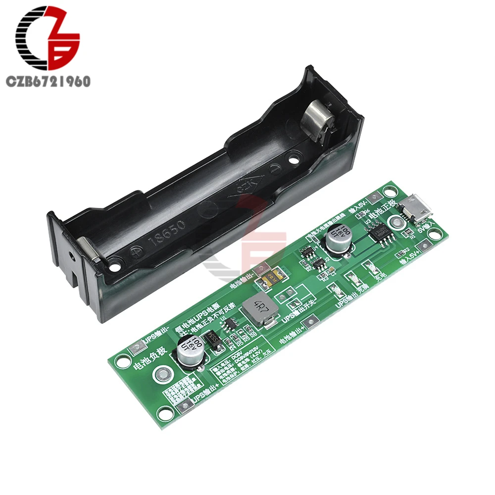 

5V Micro USB 18650 Lithium Battery Charge Power Supply Module Step Up Voltage Converter Regulator Charging Protection Board DIY