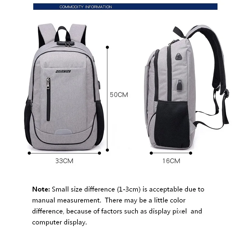 Men's 15.6inch password lock Anti-theft laptop backpacks teenage College school bags Men and women business travel backpack Men's 15.6inch password lock Anti-theft laptop backpacks teenage College school bags Men and women business travel backpack