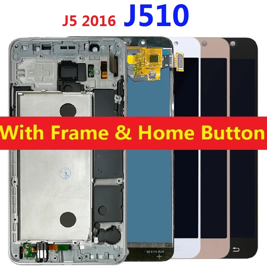 ЖК-дисплей для Samsung Galaxy J5 2016 J510 сенсорный экран J510FN J510F J510M J510H/DS Регулируемая