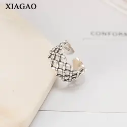 Xiagao 2018 Прямая доставка Винтаж украшения для Для женщин Bijoux из натуральной 100% 925 пробы серебро регулируемые манжеты панк кольцо AART0030